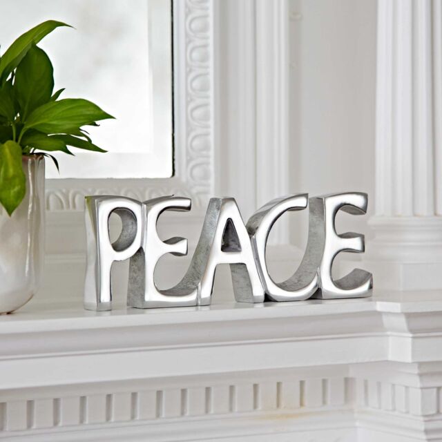 Paper High Reclaimed Metal Peace Sign in Silver - image 1