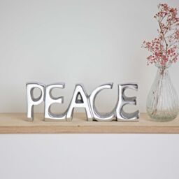 Paper High Reclaimed Metal Peace Sign in Silver - thumbnail 3