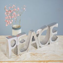 Paper High Reclaimed Metal Peace Sign in Silver - thumbnail 5