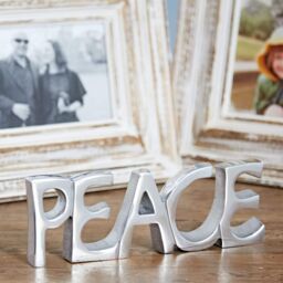 Paper High Reclaimed Metal Peace Sign in Silver - thumbnail 4