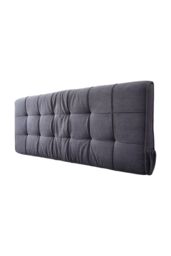 Living and Home Soft Headboard pillow Cushion with Removable Cover in Dark Grey - thumbnail 6