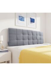 Living and Home Soft Headboard pillow Cushion with Removable Cover in Dark Grey - thumbnail 5