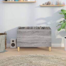Berkfield Home Record Cabinet Grey Sonoma 74.5x38x48 cm Engineered Wood