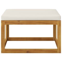 Berkfield Home 3 Piece Garden Lounge Set with Cushions Solid Wood Acacia in Beige - thumbnail 6