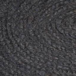 Berkfield Home Handmade Rug Jute Round 90 cm Dark Grey - Size: 100 cm diameter - thumbnail 4