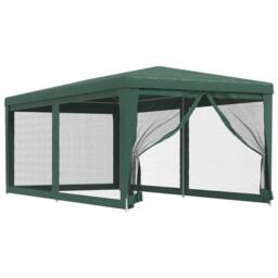 Berkfield Home Party Tent with 6 Mesh Sidewalls Green 3x6 m HDPE - thumbnail 1