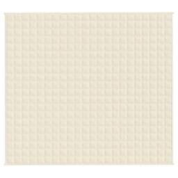 Berkfield Home Weighted Blanket Light Cream 200x230 cm 9 kg Fabric - thumbnail 1
