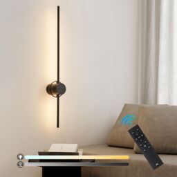 Harper Living Battery Operated Wall Light, USB Rechargeable Wall Lamp with Remote & Touch - 2 pack in Black - thumbnail 2