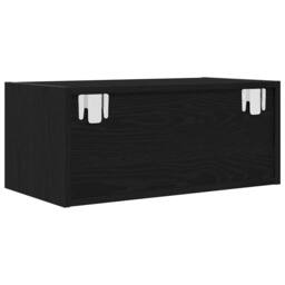 Berkfield Home TV Cabinet Black Oak 60x31x25.5 cm Engineered Wood - thumbnail 8