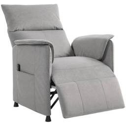 HOMCOM Electric Reclining Chair w/ Remote, Power Recliner for Elderly in Grey - Size: 1 Seater - thumbnail 2