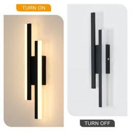 Pheashine Modern LED acrylic wall lamp, Warm light 3000K Length 40cm Indoor use in Black - thumbnail 6