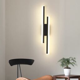 Pheashine Modern LED acrylic wall lamp, Warm light 3000K Length 40cm Indoor use in Black - thumbnail 2