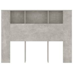 Berkfield Home Headboard Cabinet Concrete Grey 140x18.5x104.5 cm - thumbnail 1