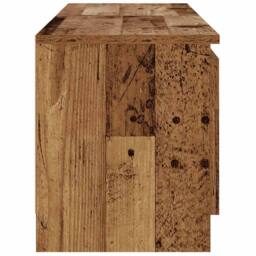 Berkfield Home TV Cabinet with LED Lights Old Wood 120x30x36 cm Engineered Wood in Brown - Size: 120 x 30 x 36 cm - thumbnail 8