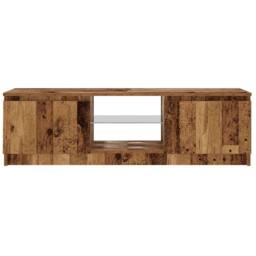 Berkfield Home TV Cabinet with LED Lights Old Wood 120x30x36 cm Engineered Wood in Brown - Size: 120 x 30 x 36 cm - thumbnail 7