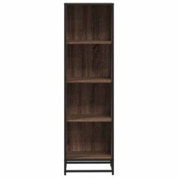 Berkfield Home Book Cabinet Brown Oak 40x35x139 cm Engineered Wood - Size: 40 x 35 x 139 cm - thumbnail 4
