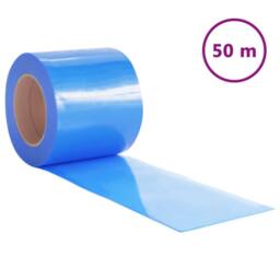Berkfield Home Door Curtain Blue 200 mmx1.6 mm 50 m PVC - thumbnail 2
