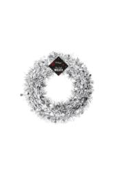 KDMD Silver Tinsel Christmas Wreath 28cm 5 Pack - thumbnail 1