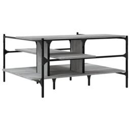 Berkfield Home Decorative Coffee Table Grey Sonoma 100x100x48.5 cm Engineered¬†Wood - thumbnail 7