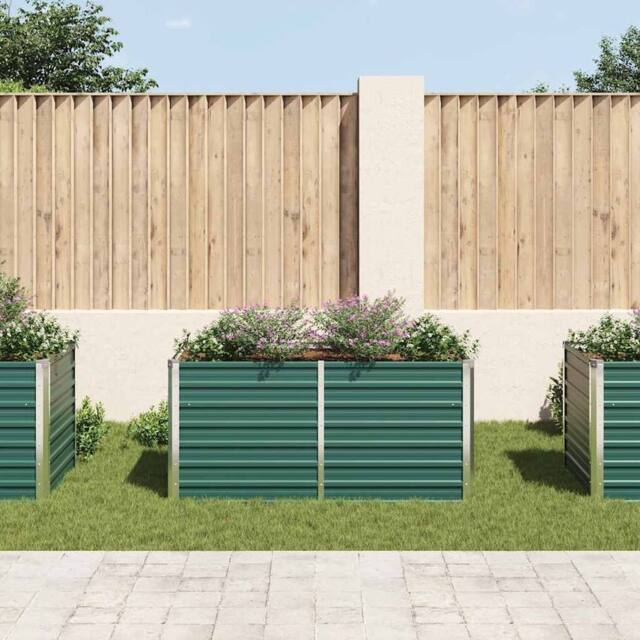 Berkfield Home Raised Garden Bed 160x80x77 cm Galvanised Steel Green - Size: 160 x 80 x 77 cm - image 1