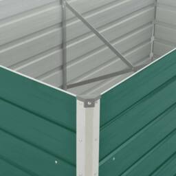 Berkfield Home Raised Garden Bed 160x80x77 cm Galvanised Steel Green - Size: 160 x 80 x 77 cm - thumbnail 5