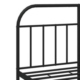 Berkfield Home Metal Bed Frame with Headboard & Footboard Black 135x190 cm Double - thumbnail 9