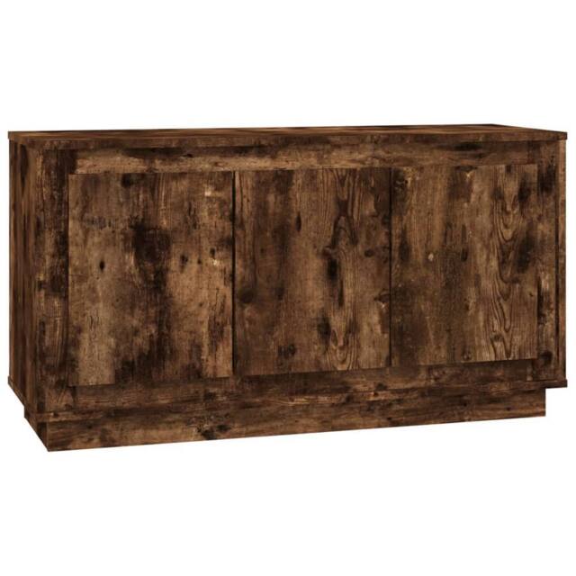 Berkfield Home Sideboard Smoked Oak 102x35x55 cm Engineered Wood in Brown - Size: 102 x 35 x 55 cm - image 1