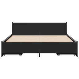 Berkfield Home Bed Frame with Drawers without Mattress Black 135x190 cm Double - thumbnail 4