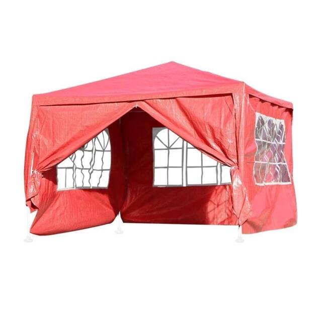 Hinsinc Red 3x3m Gazebo Tent Waterproof Party - Size: 0.6m2 - image 1