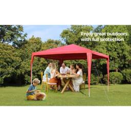 Hinsinc Red 3x3m Gazebo Tent Waterproof Party - Size: 0.6m2 - thumbnail 6