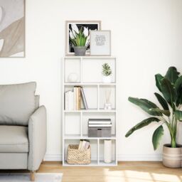 Berkfield Home Bookcase White 60x20x120 cm Engineered Wood - Size: 60 x 20 x 120 cm - thumbnail 3