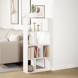 Berkfield Home Bookcase White 60x20x120 cm Engineered Wood - Size: 60 x 20 x 120 cm - thumbnail 4