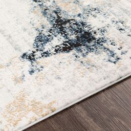 Livabliss Jolie-Abstract Blue Gray Beige Burgundy Moderne Marble Living Dining Bedroom Rug in Dark Blue - Size: 160 cm x 220 cm - thumbnail 8