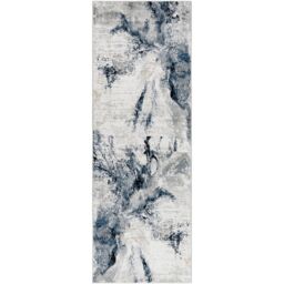 Livabliss Jolie-Abstract Blue Gray Beige Burgundy Moderne Marble Living Dining Bedroom Rug in Dark Blue - Size: 160 cm x 220 cm - thumbnail 2