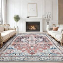 SPETLEK 160*230cm Luxury Non Slip Large Traditional Rugs Bedroom in Beige - Size: 160 cm x 230 cm - thumbnail 2