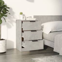 Berkfield Home Modern Bedside Cabinets 2 pcs Concrete Grey 40x36x65 cm - Size: 40 x 36 x 65 cm - thumbnail 1