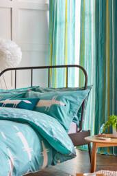 Scion 'Mr Fox' Lined Curtains in Teal - Size: 168 cm width x 183 cm drop - thumbnail 2