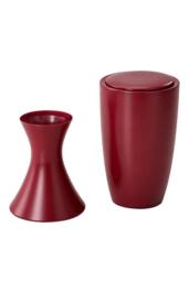 Living and Home 13L Goblet-Shaped Plastic Rubbish Bin with Push-Open Lid & Wheels in Red - thumbnail 7