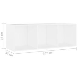 Berkfield Home TV Cabinets 2 pcs White 107x35x37 cm Engineered Wood - Size: 107 x 35 x 37 cm - thumbnail 9