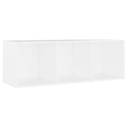 Berkfield Home TV Cabinets 2 pcs White 107x35x37 cm Engineered Wood - Size: 107 x 35 x 37 cm - thumbnail 4