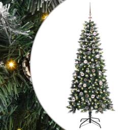 Berkfield Home Artificial Christmas Tree with 150 LEDs Green 66 x 66 x 150 cm