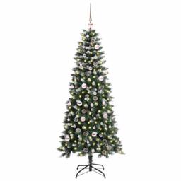 Berkfield Home Artificial Christmas Tree with 150 LEDs Green 66 x 66 x 150 cm - thumbnail 2