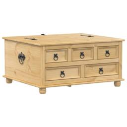 Berkfield Home Storage Box Corona 90x78x45 cm Solid Wood Pine in Light Tan - Size: 90 x 78 x 45 cm - thumbnail 3
