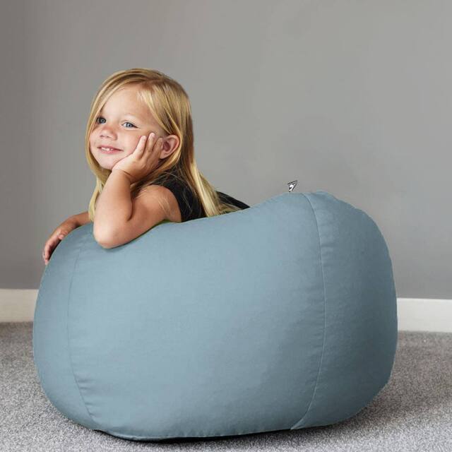 rucomfy Beanbags rucomfy Indoor Or Outdoor Kids Water Resistant Small Classic Beanbag in Pale Blue - image 1