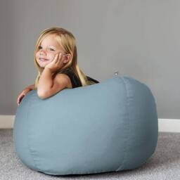 rucomfy Beanbags rucomfy Indoor Or Outdoor Kids Water Resistant Small Classic Beanbag in Pale Blue - thumbnail 1