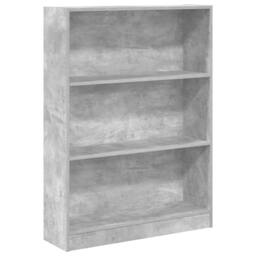 Berkfield Home Bookcase Concrete Grey 80x24x109 cm Engineered Wood - Size: 80 x 24 x 109 cm - thumbnail 1