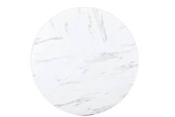 Fascinate White Modern Marble Round Dining Table with Gold Metal Legs - thumbnail 6