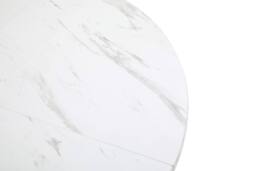 Fascinate White Modern Marble Round Dining Table with Gold Metal Legs - thumbnail 5