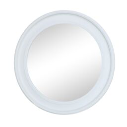 Melody Maison Large Round Vintage White Wall Mirror 80cm X 80cm - Size: 80 cm X 80 cm - thumbnail 1
