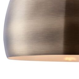 Teamson Home Modern Curved Arc Floor Lamp with Bell Shade & Marble Base, Antique Brass in Bronze - thumbnail 6